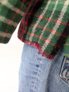 green plaid shirt