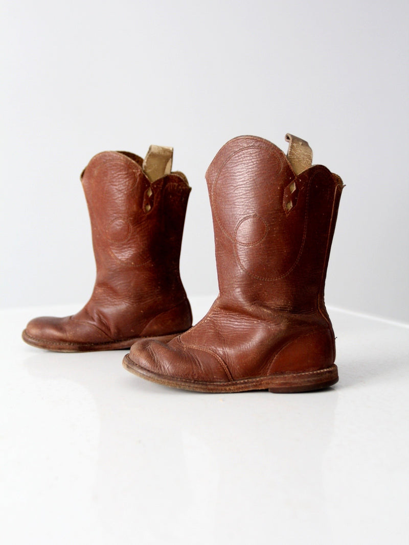 vintage round toe boots