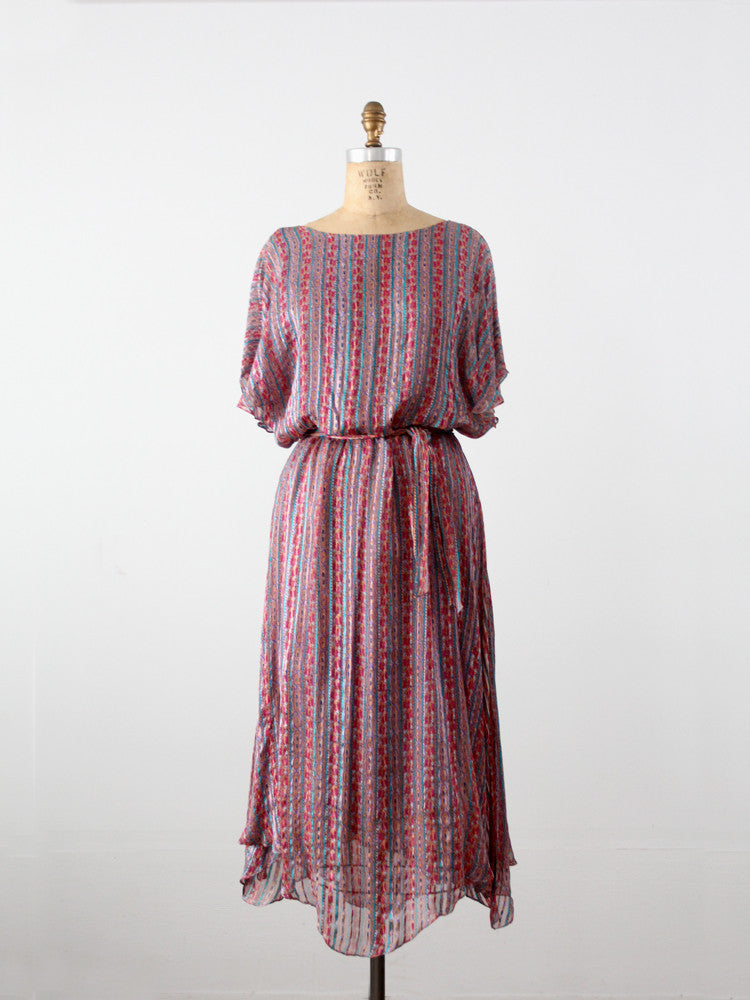 70s silk dress hotsell