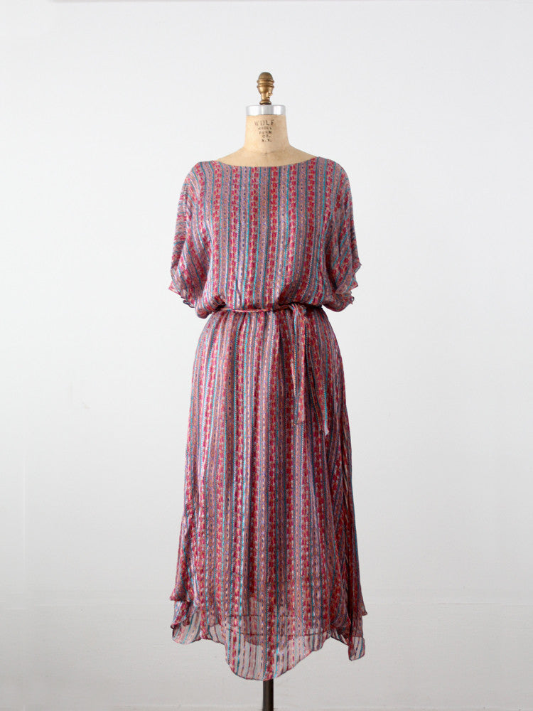 vintage 70s silk dress