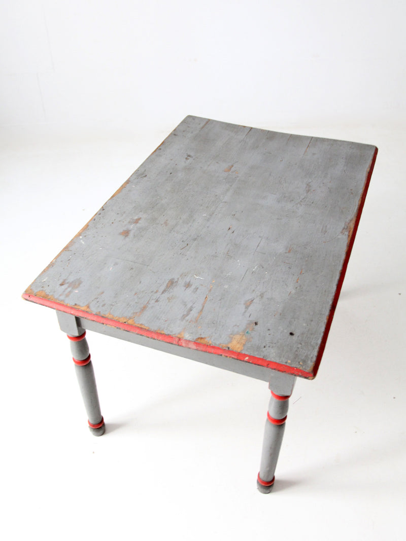 antique painted wood table