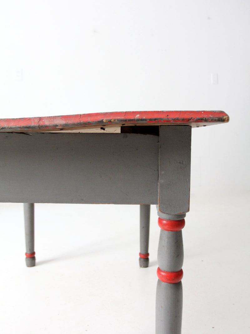 antique painted wood table