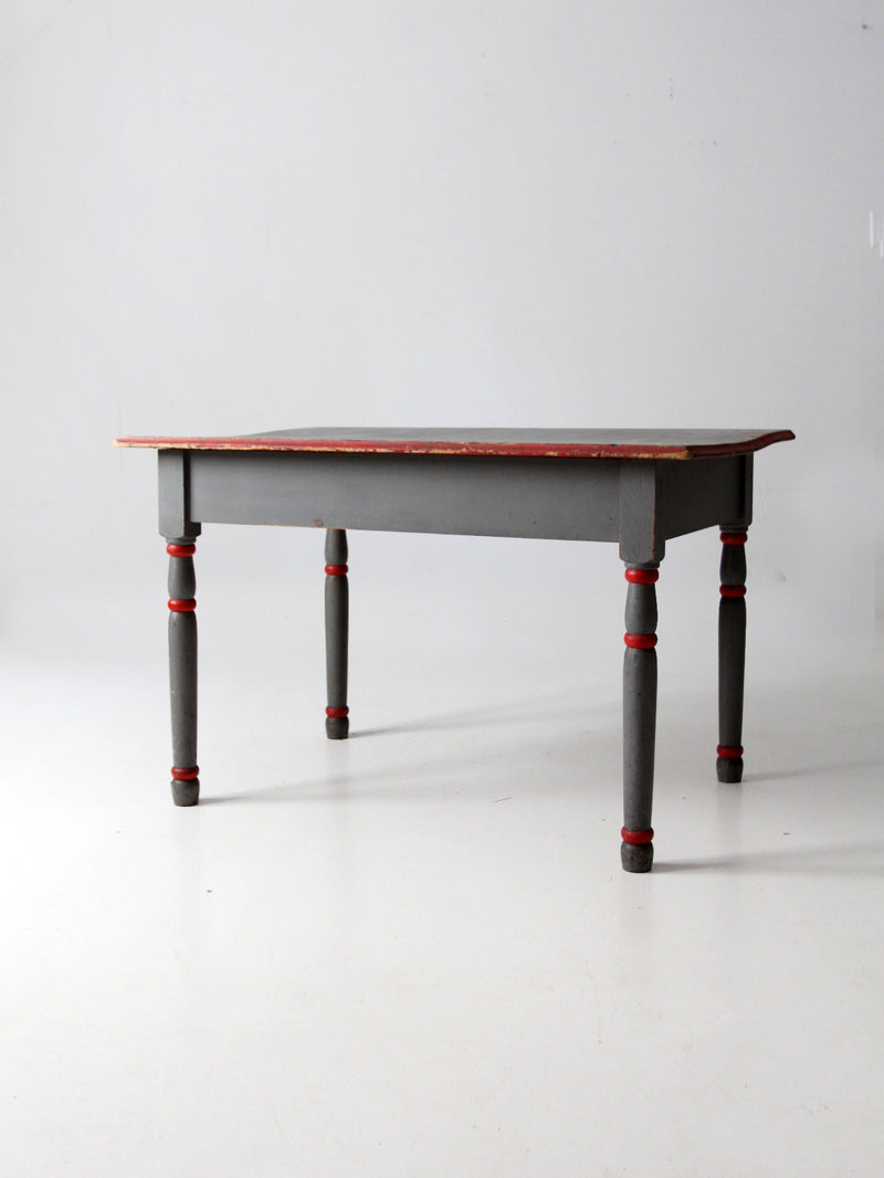 antique painted wood table