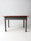 antique painted wood table