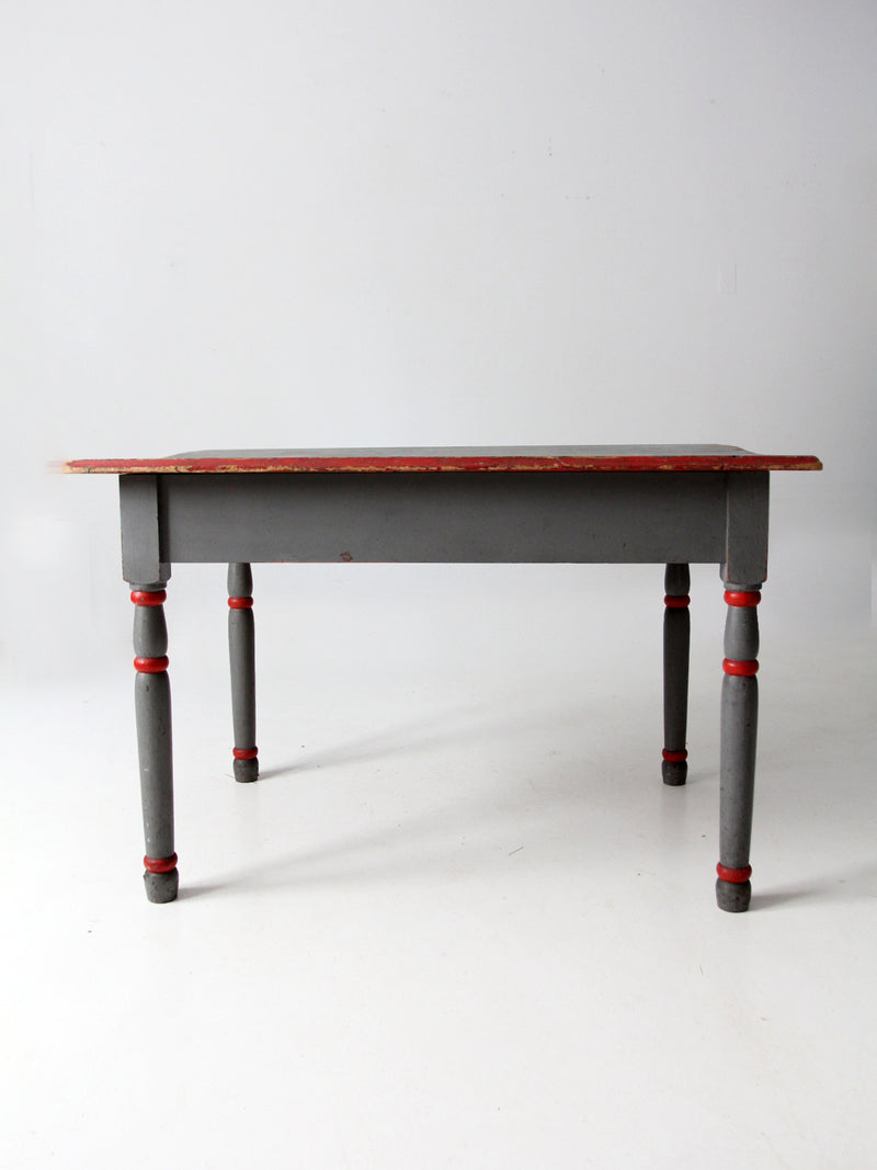 antique painted wood table