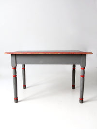 antique painted wood table